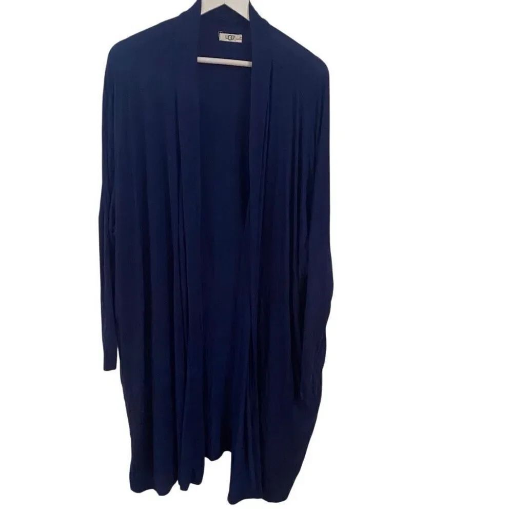 Ugg light robe blue cinged XL long sleeve pockets